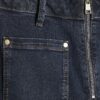 Blue zip up relaxed flare jeans