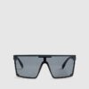 Boys Black Matte Visor Sunglasses