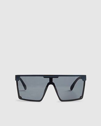 Boys Black Matte Visor Sunglasses