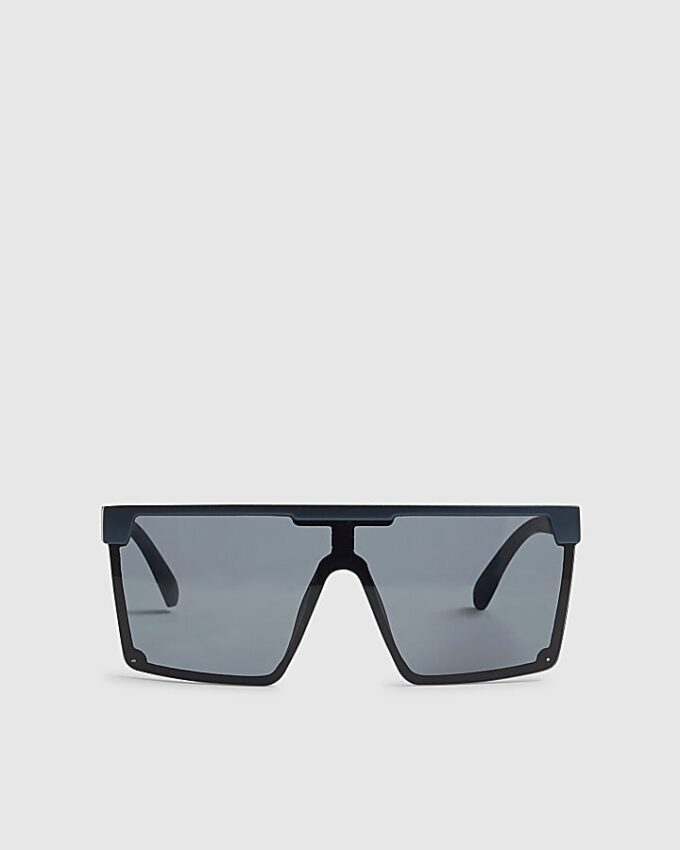 Boys Black Matte Visor Sunglasses