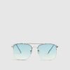 Boys Blue Ombre Metal Navigator Sunglasses