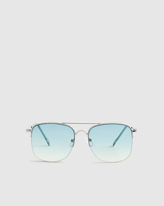 Boys Blue Ombre Metal Navigator Sunglasses