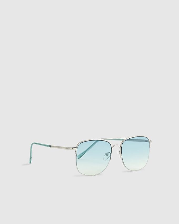 Boys Blue Ombre Metal Navigator Sunglasses