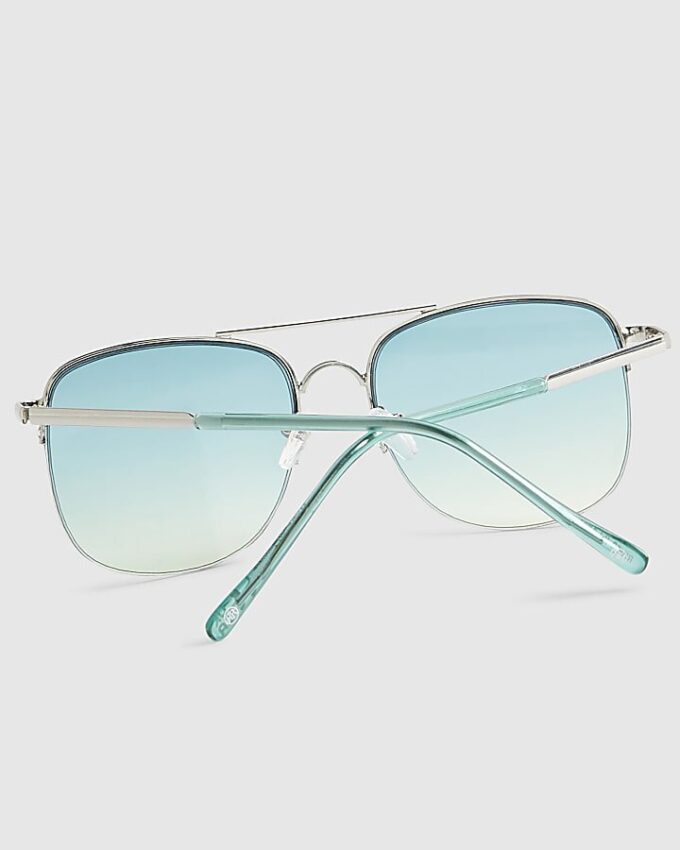 Boys Blue Ombre Metal Navigator Sunglasses