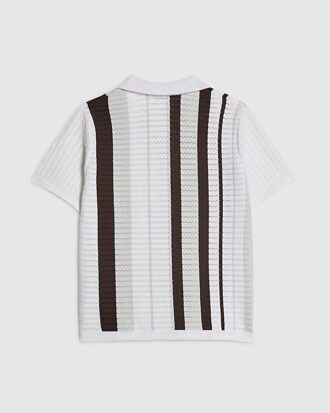 Boys Blue Stripe Polo Shirt