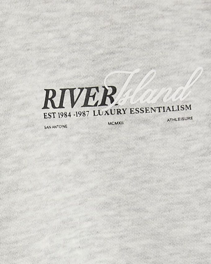 Boys Grey River Island Colour Block Hoodie