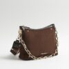 Brown Chain Front Cross Body Bag