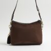 Brown Chain Front Cross Body Bag