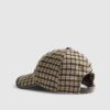 Brown Check Print Cap