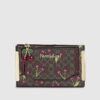 Brown Cherry Monogram Print Mini Purse
