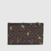 Brown Cherry Monogram Print Mini Purse