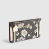 Brown Daisy Monogram Print Mini Purse