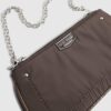 Brown Double Compartment Cross Body Bag