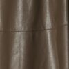 Brown Faux Leather Midi Skirt