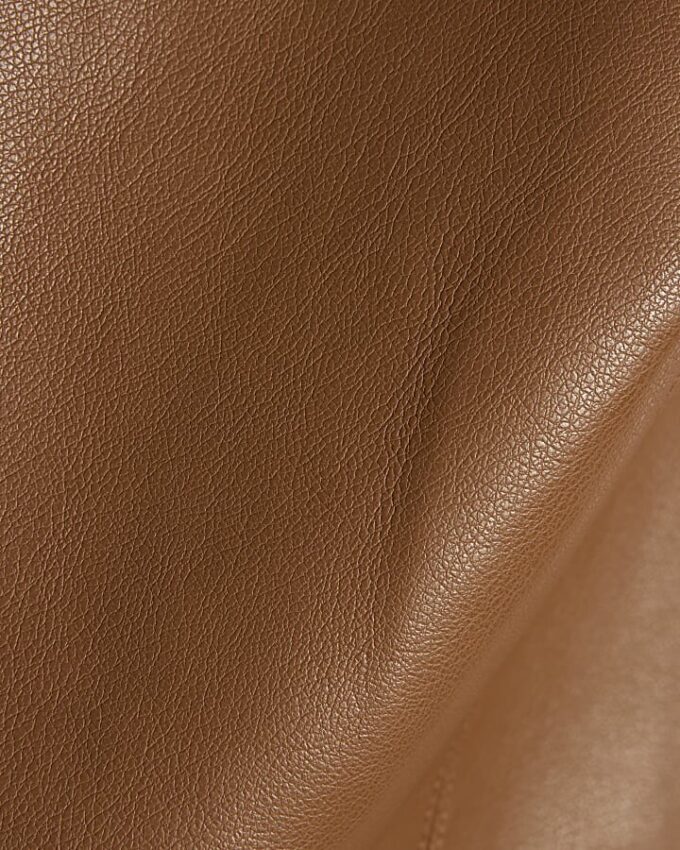 Brown Faux Leather Sleeveless Top