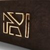 Brown Faux Suede Branded Cross Body Bag