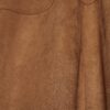 Brown Faux Suede Full Circle Midi Skirt