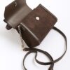 Brown Faux Suede Mini Cross Body Tote Bag