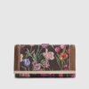Brown Floral Monogram Clip Top Purse
