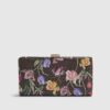 Brown Floral Monogram Clip Top Purse