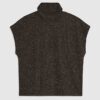 Brown High Neck Glitter Top