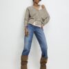 Brown Knitted V Neck Cardigan
