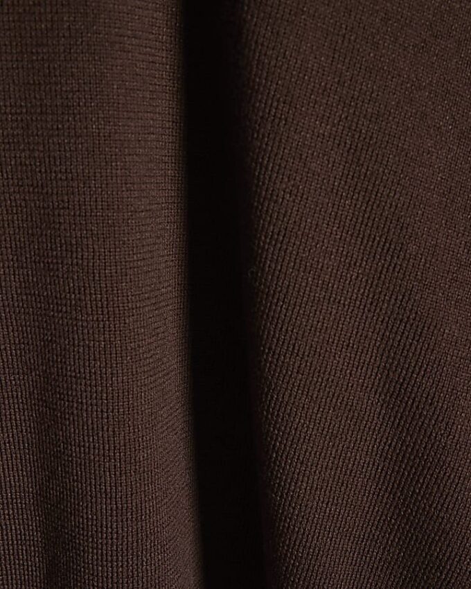 Brown Lace Hem Jumper