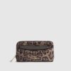Brown Leopard Print Pocket Front Purse