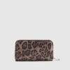 Brown Leopard Print Pocket Front Purse