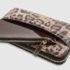 Brown Leopard Print Pocket Front Purse
