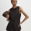 Brown Longline Tailored Waistcoat
