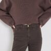 Brown Mid Rise Skinny Jeans