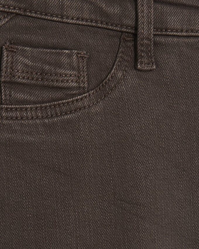 Brown Mid Rise Skinny Jeans