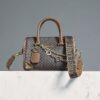 Brown Monogram chain detail Bowler bag