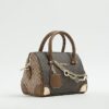 Brown Monogram chain detail Bowler bag