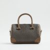 Brown Monogram chain detail Bowler bag
