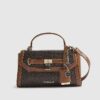 Brown Monogram Padlock Front Tote Bag