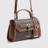 Brown Monogram Padlock Front Tote Bag