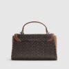 Brown Monogram Padlock Front Tote Bag