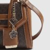 Brown Monogram Padlock Front Tote Bag