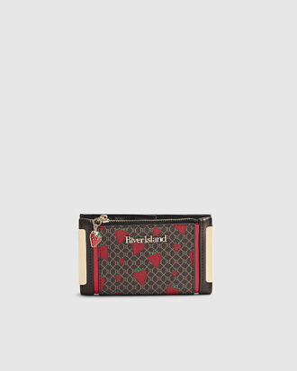 Brown Monogram Strawberry Print Mini Purse