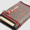Brown Monogram Strawberry Print Mini Purse