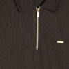 Brown Muscle Fit Textured Polo Shirt