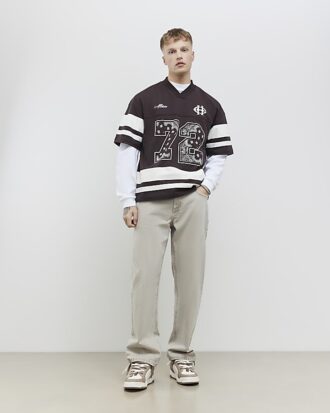 Brown Oversized Fit Bandana 72 Sports T-Shirt