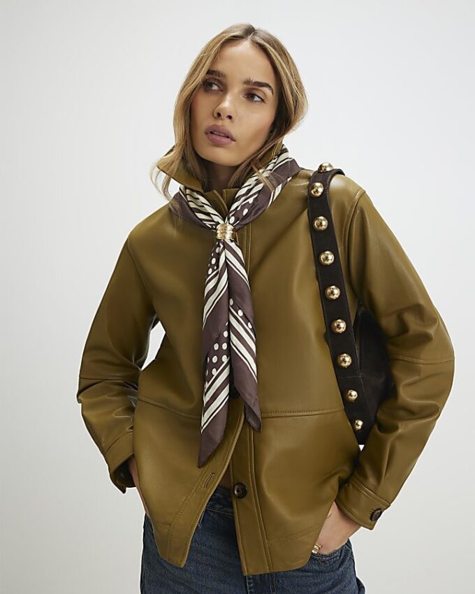 Brown Polka Dot Scarf