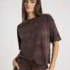 Brown Premium Crinkle Effect Boxy T-shirt