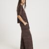 Brown Premium Crinkle Effect Boxy T-shirt