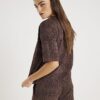 Brown Premium Crinkle Effect Boxy T-shirt