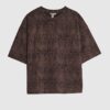 Brown Premium Crinkle Effect Boxy T-shirt