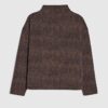 Brown Premium High Neck Crinkle Effect Top